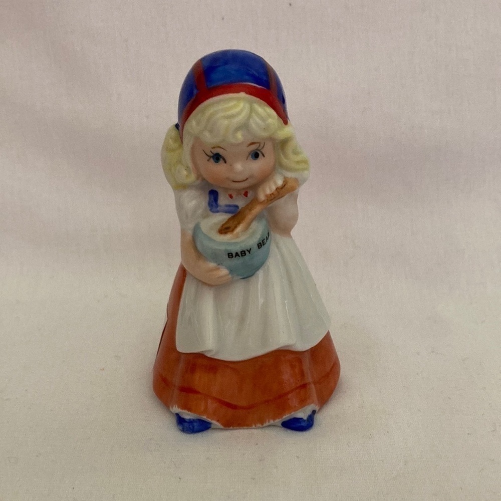 VTG JSNY Taiwan porcelain bell Goldilocks hand painted